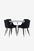 Venture Home - Plaza spisebord med Night spisebordsstol - Sort - Spise...