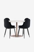 Venture Home - Lycke spisebord med polar spisebordsstol - Sort - Spise...