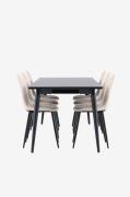 Venture Home - Ellis-spisebord med Polar-spisebordsstol - Beige - Spis...