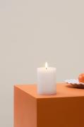 Star Trading - FLAMME FLOW bloklys LED 12,5 cm - Hvid - Lys - - Homero...