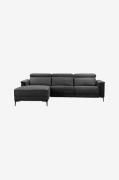 Loft24 - Sofa 2 sæder 1 liggestol Elektrisk Lund - Grøn - 2-pers. sofa...