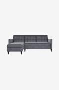 Dorel Home - Hjørnesofa med opbevaring Hartford Ii - Grå - 3-pers. sof...