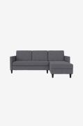 Dorel Home - 3-personers sovesofa med chaiselong Presley - Grå - Soves...