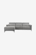Loft24 - Sofa 2 sæder 1 hvilestol manual Lund - Grå - 2-pers. sofaer -...