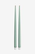 DeluxeHomeart - LED Taper Candle Shiny 2,2x38 cm 2 stk. - Grøn - Lys -...