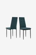 Loft24 - Spisebordsstol 2-pak Becca - Grøn - Stole - - Homeroom