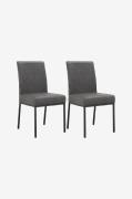 Loft24 - Spisebordsstol 2Pk Dax - Grå - Stole - - Homeroom