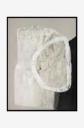 Malerifabrikken - Design Painting / White Stone / 90x120 Cm / Sort ram...