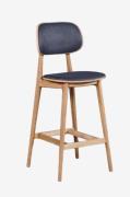 Wood Furniture - Barstol Lula Soft , eg, 66 cm, mørkegrå - Brun - Bars...