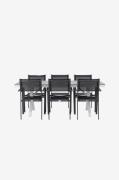 Venture Home - Spisegruppe Garcia med 6 spisebordsstole Copacabana - G...