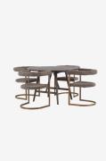 Venture Home - Spisegruppe Kaseindon med 4 stole Morning - Brun - Spis...