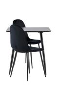 Venture Home - Polar-spisebord med polar-spisestol - Sort - Spisegrupp...