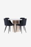 Venture Home - Olivia-spisebord med nat-spisebordsstol - Sort - Spiseg...