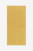 KM Home - Bomuldstæppe Line - Gul - Bomulds- & kludetæpper - - Homeroo...