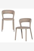 WOOOD - Noble spisebordsstol - sæt med 2 stk. - Beige - Stole - - Home...