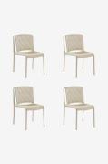 Hanah Home - Stolesæt (4 stk.) Nes - Beige - Spisestole - - Homeroom