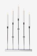 Star Trading - Lysestage Gustavo 5L - Krom - Adventslysestager - - Hom...