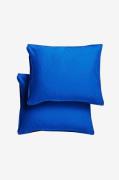 Midnatt - Pudebetræk Siesta 2 stk - Blå - Hovedpuder - - Homeroom