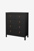 Tvilum - Madrid Kommode 3+2 skuffer - Sort - Kommoder - - Homeroom