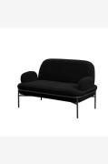 Hanah Home - Sofa med 2 sæder Aster - Sort - 2-pers. sofaer - - Homero...