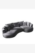 Hanah Home - Hjørnesofa Venedik Right - Grå - Sofaer med chaiselong - ...