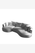 Hanah Home - Hjørnesofa Venedik Left - Grå - Sofaer med chaiselong - -...