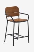 Kave Home - Barstol - algueret 2-pak - Sort - Barstole & -taburetter -...