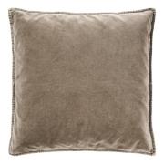 Ib Laursen Velour pude - linen - 50x50 - inkl fyld