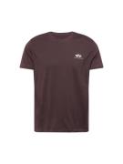 ALPHA INDUSTRIES Bluser & t-shirts  brun / hvid