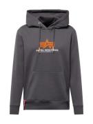 ALPHA INDUSTRIES Sweatshirt  mørkegrå / orange / hvid