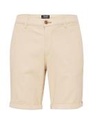 JACK & JONES Lærredsbukser 'JJFury'  beige / hvid