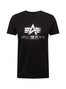 ALPHA INDUSTRIES Bluser & t-shirts  sort / hvid