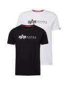 ALPHA INDUSTRIES Bluser & t-shirts  sort / hvid