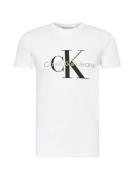 Calvin Klein Jeans Bluser & t-shirts  stone / sort / hvid