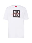 HUGO Bluser & t-shirts 'Dalpaca'  rød / sort / hvid
