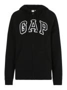 Gap Tall Sweatjakke 'HERITAGE'  sort / hvid