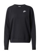 Nike Sportswear Sweatshirt 'Club Fleece'  sort / hvid