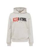 DIESEL Sweatshirt 'GINN'  grå-meleret / rød / sort / hvid