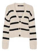 VERO MODA Cardigan 'LEFILE'  beige / sort