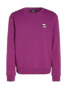 Karl Lagerfeld Sweatshirt 'Ikonik'  purpur / sort / hvid