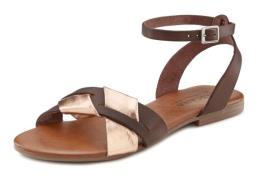 LASCANA Sandaler med rem  bronze / guld