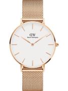 Daniel Wellington Analogt ur 'Petite Melrose RG White'  rosa guld