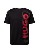 HUGO Bluser & t-shirts 'Dansovino'  mørkegrå / rød / sort