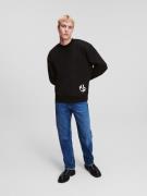 KARL LAGERFELD JEANS Sweatshirt  blå / sort / hvid