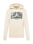 Mister Tee Sweatshirt 'Pray'  creme / sort / sort-meleret