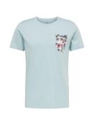 Key Largo Bluser & t-shirts 'DARK FATE'  pastelblå / rød / sort / hvid
