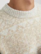 JACK & JONES Pullover  beige / hvid