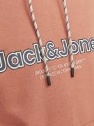 JACK & JONES Sweatshirt 'Lakewood'  fersken / sort / hvid