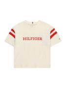 TOMMY HILFIGER Bluser & t-shirts 'Monotype Varsity'  beige / rød