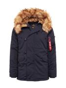 ALPHA INDUSTRIES Vinterparka 'Explorer'  brun-meleret / sort